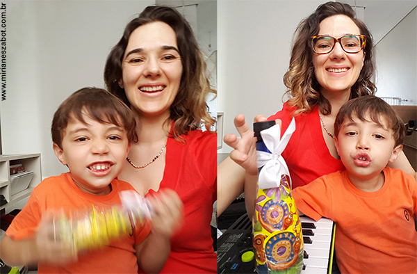  Mirian&ecirc;s Zabot com o aluno Murilo Castro - 3 anos e meio. <br>
(Aula particular de Musicaliza&ccedil;&atilde;o Infantil. S&atilde;o Paulo - Dezembro/2016). 