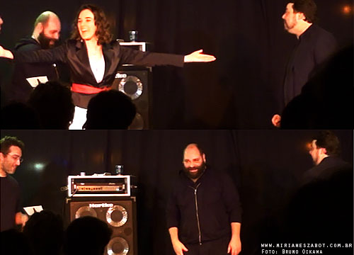 (S&atilde;o Jos&eacute; dos Campos-SP 17/08/13 &ndash; SESC S&atilde;o Jos&eacute; dos Campos) Show E Por Falar Em Saudade... - Mirian&ecirc;s Zabot (2013, centen&aacute;rio de Vinicius de Moraes). Piano e arranjos: Marcelo Amazonas. Baixo: Ot&aacute;vio Gali. Bateria: F&aacute;bio Bergamini. Hair Stylists: Mauro de Oliveira. Assessoria de Figurino: Deise Cristina Meneguzzi e Ariadne Durante. Produ&ccedil;&atilde;o: Din&acirc;mica Eventos e Produ&ccedil;&otilde;es. Fotos: Bruno Oikawa.